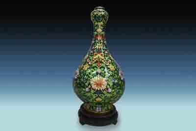 蒜頭瓶【景泰藍】