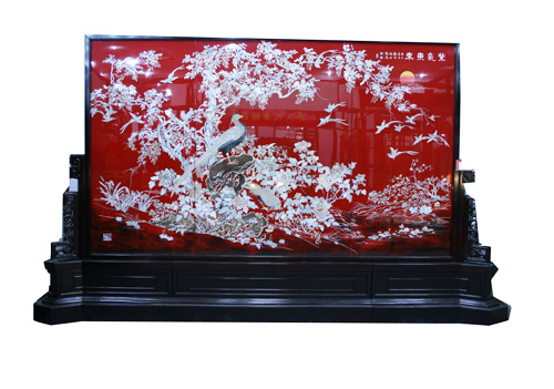 屏風-紫氣東來【漆器】