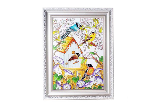 鳥語花香【彩繪玻璃】