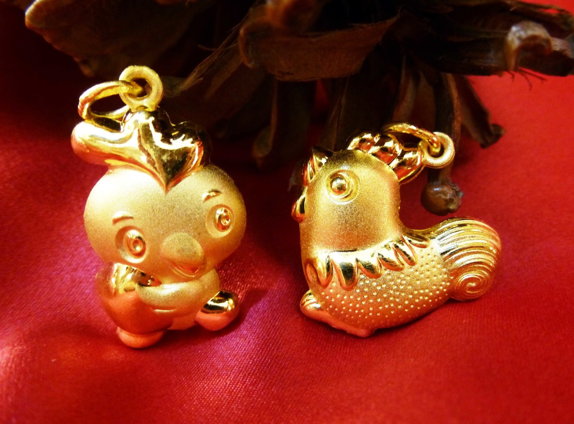 卡通挂件【足金】