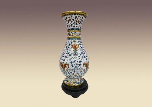 鋼花瓶【景泰藍】